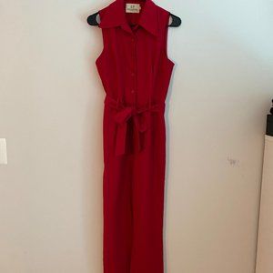 Fashion Brand Company The Director Jumpsuit Red Size Medium